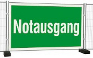 Banner Notausgang mieten